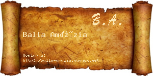 Balla Amázia névjegykártya